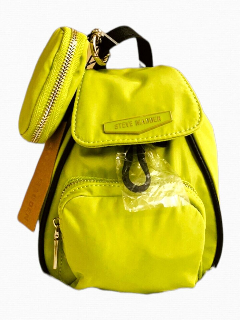 Steve Madden Multi Silver Neon Mini Backpack with pocketbook Metallic New